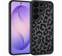 Funda para Samsung Galaxy S26 ULtra 5G, Carcasa Translúcida Mate, Diseño de Leopardo para Niñas de Silicona Suave TPU a Prueba de Golpes de Protección de la Cámara Bumper + PC Antiarañazos Case Negro