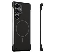 Funda para Samsung Galaxy S26 Ultra, compatible con Mag-Safe Magnet Wireless, sensación original sin bordes, agarre delgado, antideslizante, fina, resistente a los golpes, funda protectora (negro)