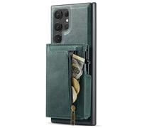 Funda para Samsung Galaxy S26 Ultra/S26 Plus/S26, Billetera Case with Soporte Carga Inalambrica Ranura Tarjeta Guscio(Green,S26)