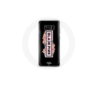 Funda para Samsung Galaxy S8 Plus Blackpink Grupo de K-pop Logo Negro Rosa Fondo Negro
