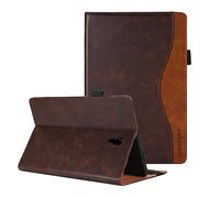 Funda para Samsung Galaxy Tab A 10.5 2018 Carcasa SM-T590/T595/T597 Carcasa con Bolsillo para Documentos Protector de PU Cuero con Cierre Magnético Case Cover Samsung Galaxy Tab A 10.5", Marrón