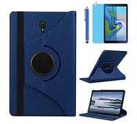 Funda para Samsung Galaxy Tab A 10.5 2018 Casos (SM-T590 SM-T595 SM-T597),360 Rotación Soporte Protección Cubrir Inteligente Case,Tener bolígrafo,Película Protectora (Deep Blue)