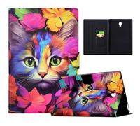 Funda para Samsung Galaxy Tab A 10.5" SM-T590 / SM-T595 / T597 2018, Funda Protectora Patrón de Color con Función de Auto-Reposo/Activación para Samsung Galaxy Tab A 10.5", Rosa y Gato