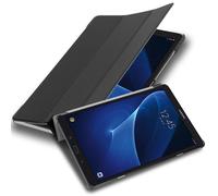 Cadorabo Funda Tableta para Samsung Galaxy Tab A 2016 (10.1") SM-T585N / T580N in Negro SATÉN - Cubierta Proteccíon Bien Fina en Cuero Artificial en Estilo Libro con Auto Wake Up e Función de Suporte