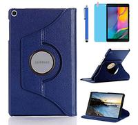 Funda para Samsung Galaxy Tab A 8.0'' 2019 Casos (SM-T290 SM-T295 SM-T297),360 Rotación Soporte Protección Cubrir Case,Tener bolígrafo,Película Protectora (Deep Blue)