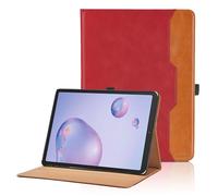 Funda para Samsung Galaxy Tab A 8.4 2020 SM-T307 PU Cuero Flip Tableta Carcasa con Bolsillo y PortaláPices Múltiple Ángulo Soporte Cubierta Tablet Case con Supporto Funzione, Rojo
