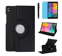 Funda para Samsung Galaxy Tab A7 Lite 8.7'' 2021 Casos (SM-T220 SM-T225 SM-T227),360 Rotación Soporte Protección Cubrir Case,Tener bolígrafo,Película Protectora (Black)