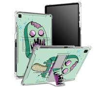 Funda para Samsung Galaxy Tab A7 Lite de 8.7 pulgadas 2021 (SM-T220/T225) con soporte para bolígrafo, parte trasera transparente con helado zombi, protección de esquinas a prueba de golpes con soporte