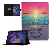 Funda para Samsung Galaxy Tab A8 10.5 2022/2021 Tableta SM-X207/SM-X200/SM-X205, Case Carcasa con Soporte Función y Bolsillo Auto-Sueño/Estela para Samsung Galaxy Tab A8 2022/2021, Amor Puesta de Sol