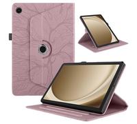 Funda para Samsung Galaxy Tab A9 Plus 11 Pulgadas 2023 Cover PU Leather Ángulos Ajustables Tablet FILP Case con Rotación de 360 Grados Carcasa y Función Soporte, Rosa