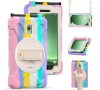 Funda para Samsung Galaxy Tab Active 5 de 8 pulgadas (2024) / SM-X300 SM-X306B, resistente a los golpes, de tres capas, híbrida, resistente a los impactos, funda protectora de cuerpo completo (rosa