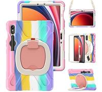 Funda para Samsung Galaxy Tab S10 FE 10.9" X520 X526B X528U 2025, Carcasa Galaxy Tab S10 FE 10.9" X520, Funda Protectora Resistente para Niños con Soporte Giratorio, Correa de Hombro & Portalápices