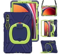 Funda para Samsung Galaxy Tab S10 FE 10.9" X520 X526B X528U 2025, Carcasa Galaxy Tab S10 FE 10.9" X520, Funda Protectora Resistente para Niños con Soporte Giratorio, Correa de Hombro & Portalápices