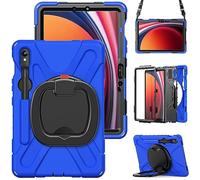 Funda para Samsung Galaxy Tab S10 FE 10.9" X520 X526B X528U 2025, Carcasa Galaxy Tab S10 FE 10.9" X520, Funda Protectora Resistente para Niños con Soporte Giratorio, Correa de Hombro & Portalápices