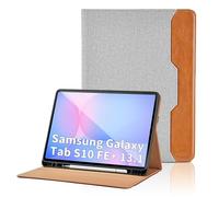 Funda para Samsung Galaxy Tab S10 FE+ 13.1" 2025/Galaxy Tab S10 FE Plus 13.1 Pulgadas 2025 PU Leather Ángulos Ajustables Tablet Case con Supporto Funzione y Bolsillo - Gris