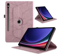 Funda para Samsung Galaxy Tab S10 FE+ 13.1" 2025/Galaxy Tab S10 FE Plus 13.1 Pulgadas Cover PU Leather Ángulos Ajustables Tablet FILP Case con Rotación de 360 Grados Carcasa y Función Soporte, Rosa