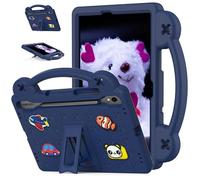 Funda para Samsung Galaxy Tab S10 Lite de 10.9 pulgadas 2025 SM-X400/X406, mango con soporte, con soporte para bolígrafo S, dibujos animados lindos, funda ligera de espuma EVA a prueba de golpes, azul