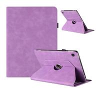 Funda para Samsung Galaxy Tab S10 Lite /S10 FE /S9 FE de 10,9 pulgadas, funda de piel sintética de alta calidad, giratoria 360°, multiángulo, color morado