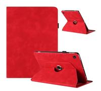 Funda para Samsung Galaxy Tab S10 Lite /S10 FE /S9 FE de 10,9 pulgadas, funda de piel sintética de alta calidad, giratoria 360°, multiángulo, color rojo