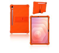 Funda para Samsung Galaxy Tab S10 Lite Tablet 10.9 Pulgadas 2025 Última yystao Niños Funda de Silicona Suave Compatible con Samsung Galaxy Tab S10 Lite, Soporte Ajustable (Naranja)