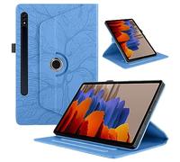 Funda para Samsung Galaxy Tab S10+, S10 Plus/ S9 FE Plus 12.4'' Cover PU Leather Ángulos Ajustables Tablet FILP Case con Rotación de 360 Grados Carcasa y Función Soporte,Azul