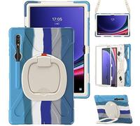 Funda para Samsung Galaxy Tab S10 Ultra 14.6" 2024 X920 X926B, Carcasa Galaxy Tab S10 Ultra 14.6", Funda Protectora Resistente para Niños con Soporte Giratorio, Correa de Hombro & Portalápices