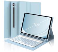Funda para Samsung Galaxy Tab S10 Ultra con teclado de 14.6 pulgadas, retroiluminación de 7 colores, teclado inalámbrico desmontable magnético, funda inteligente con soporte para bolígrafo S para