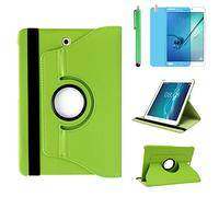 Funda para Samsung Galaxy Tab S2 8.0 2015 Casos SM-T710 SM-T713 SM-T715 SM-T719,360 Rotación Soporte Protección Cubrir Case,Tener bolígrafo,Película Protectora (Green)