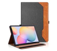 Funda para Samsung Galaxy Tab S6 Lite 10.4 2024/2022/2020 SM-P620/P625/P610/P615 PU Leather Ángulos Ajustables Case Carcasa Flip Cover Magnética Ranuras para Tarjetas Auto-Sueño/Estela,Negro