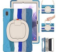 Funda para Samsung Galaxy Tab S7 FE 12.4 T730 T735 T736B T736N, Carcasa Galaxy Tab S7 FE 12.4 T730 T735 T736B T736N, Funda Protectora Resistente para Niños con Soporte Giratorio & Correa de Hombro