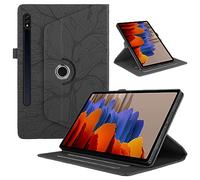 Funda para Samsung Galaxy Tab S9 Plus 2023/ S9 FE Plus 12.4'' Cover PU Leather Ángulos Ajustables Tablet FILP Case con Rotación de 360 Grados Carcasa y Función Soporte,Negro