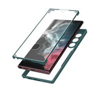 Funda para Samsung S22 Ultra trasera plexiglás y delantera polímero Marco verde