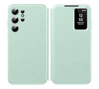 Funda para Samsung S24 Ultra Smart View Wallet Smartphone Case, para Samsung Galaxy S24 Ultra Funda Clear View, Espejo Flip Flip Tarjetero, Ventana, para Samsung S24 Ultra Funda Smart View