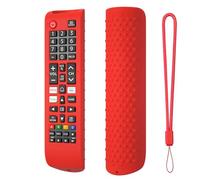 Funda para Samsung Smart TV, Fundas De Silicona para Mando A Distancia, Fundas Protectoras Antideslizantes para Mando A Distancia, Funda A Prueba De Golpes para Mando A Distancia (Rojo)
