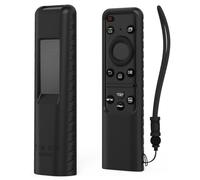 Funda para Samsung SolarCell 2023, Funda de Silicona para Mando a Distancia Smart TV, Funda Protectora para Mando a Distancia Anit-Lost con cordón de Seguridad (Negro)