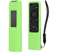 Funda para Samsung SolarCell 2023, Funda de Silicona para Mando a Distancia Smart TV, Funda Protectora para Mando a Distancia Anit-Lost con cordón de Seguridad (Verde Fluorescente)