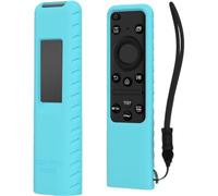 Funda para Samsung SolarCell 2023, Funda de Silicona para Mando a Distancia Smart TV, Funda Protectora para Mando a Distancia Anit-Lost con cordón de Seguridad (Azul Turquesa)