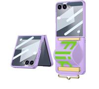 Funda para Samsung Z Flip 7 Capa protetora Ultrafina com Correia, protetor de Smartphone à Prova de choques Carcasa para Samsung Galaxy Z Flip7 5G 2025-Púrpura
