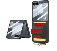 Funda para Samsung Z Flip 7 Capa protetora Ultrafina com Correia, protetor de Smartphone à Prova de choques Carcasa para Samsung Galaxy Z Flip7 5G 2025-Negro
