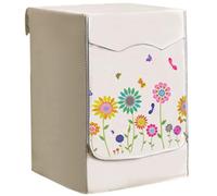 Funda para secadora, L 24x33x22 pulgadas, funda para lavadora con estampado de flores, fundas para lavadora y secadora con cinta de sujeción y cremallera, protector solar impermeable a prueba de