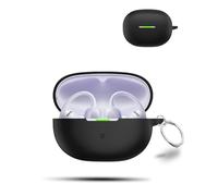 Funda para Shokz OpenDots Air Wireless Headphones, daunke funda protectora de silicona suave, funda de hebilla redonda agradable a la piel, protección completa, negro