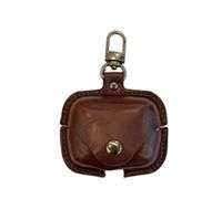 Funda para SHOKZ OpenDots ONE Wireless Earbuds, yystao PU Cuero Funda con Mosquetón, a prueba de polvo, a prueba de golpes y duradera, marrón