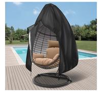 Funda para silla colgante de exterior, funda protectora impermeable Oxford 420D resistente al invierno con cremallera y cordón ajustable par