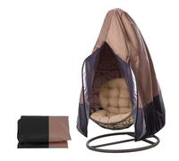 Funda para silla colgante de huevo para exteriores, resistente al viento y a la lluvia, impermeable, protector de muebles de jardín, marrón, 230 x 200 cm, accesorio duradero y resistente a la