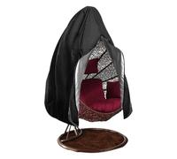 Funda para Silla Colgante Funda protectora for silla de patio negra, impermeable, con cremallera, for exteriores(Black 230X200CM)