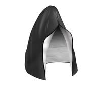 Funda para silla colgante impermeable y resistente al viento, cierre transparente y correa, se adapta a sillas de columpio de mimbre individual/doble, protección al aire libre, color negro, 200 x 230