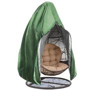 Funda para silla colgante tipo huevo, Columpio colgante for exterior, con forma de cáscara de huevo, for patio y jardín, con funda antipolvo.(Green,115x190CM)