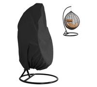 Funda para silla colgante tipo huevo de patio, impermeable para exteriores, para columpio individual con cordón resistente en el dobladillo