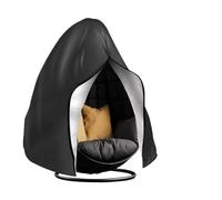 Funda para silla colgante tipo huevo, Fundas protectoras resistentes for columpios individuales o de un solo asiento for patio(Black,70 * 210cm)