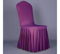 Funda para silla de banquete de elastano elástico, fácil de cuidar, ideal para bodas y eventos familiares, se adapta a sillas de 85 a 105 cm (morado)